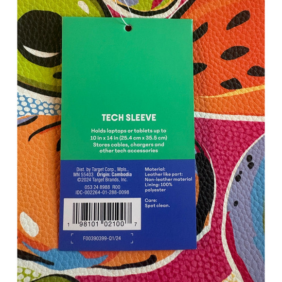 New Tabitha Brown Tropical Fruit Tech Case Pouch 10” x 14” - Picture 4 of 6